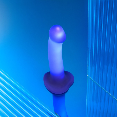 Светящийся фаллоимитатор Strap-on-me Glow-Led Dildo M, фиолетовый