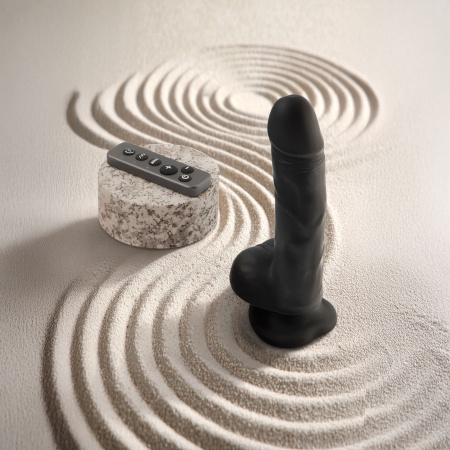 Дилдо с&nbsp;вибрацией и&nbsp;вращением Strap-on-me Rotating & Vibrating Realistic Dildo L, черный
