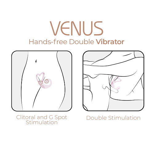 Носимый двойной вибростимулятор Adrien Lastic Venus