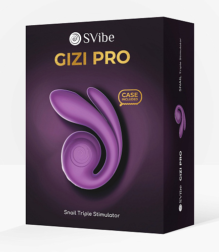 Инновационный тройной вибратор SVibe GIZI Pro, фиолетовый
