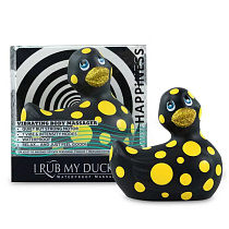Вибратор-уточка Big Teaze Toys I Rub My Duckie 2.0, черно-желтый