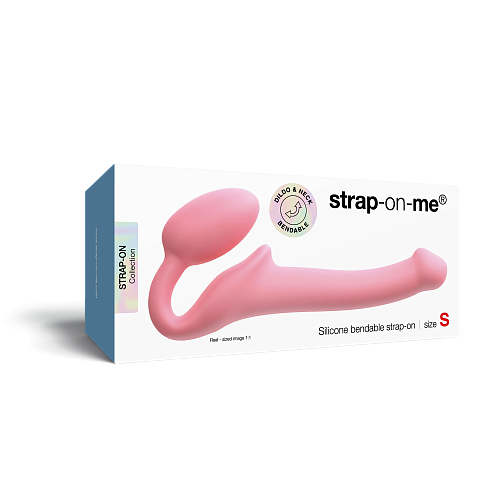 Гибкий страпон Strap-on-me Semi-Realiste BENDABLE ROSE, S