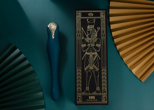 Вибратор с&nbsp;поступательным движением и&nbsp;ДУ&nbsp;Zalo KING, зеленый