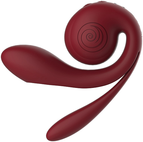 Инновационный тройной вибратор SVibe GIZI Pro, бордовый