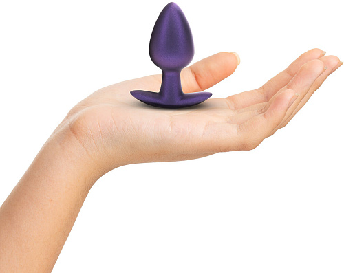 Силиконовая анальная пробка Shots, M, фиолетовая