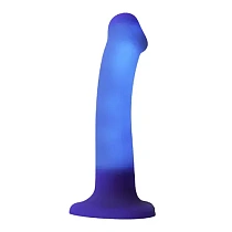 Светящийся фаллоимитатор Strap-on-me Glow-Led Dildo M, фиолетовый
