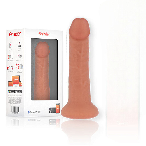 Фаллоимитатор с&nbsp;вибрацией и&nbsp;ДУ&nbsp;Oninder, 17.5&nbsp;см