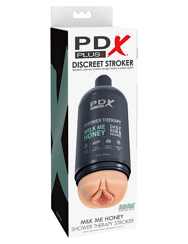 Реалистичный мастурбатор-вагина PDX Plus Shower Therapy Milk Me Honey, телесный
