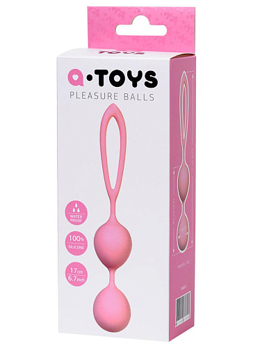 Вагинальные шарики со смещенным центром тяжести Toyfa A-Toys Rai, нежно-розовые