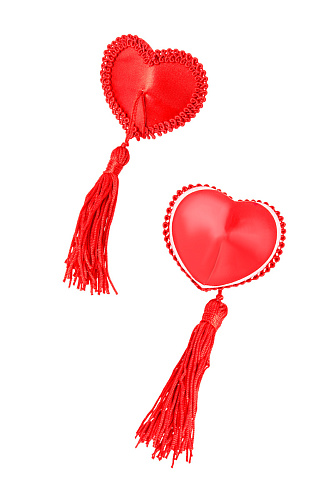 Пэстис Erolanta Lalit, тканевые сердечки с кисточками, красный цвет