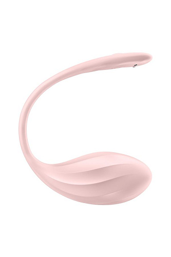 Виброяйцо с ДУ Satisfyer Ribbed Petal, нежно-розовое