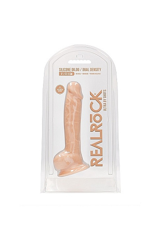Фаллоимитатор на присоске Realrock Ultra 22.8 см с мошонкой, телесный