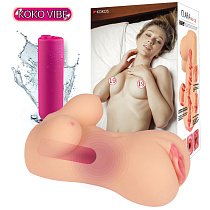 Реалистичный мастурбатор-вагина с вибрацией Kokos ClaraOnaHole Vibro