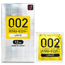 Ультратонкий полиуретановый презерватив Okamoto 0.02 L-Size, 1 штука