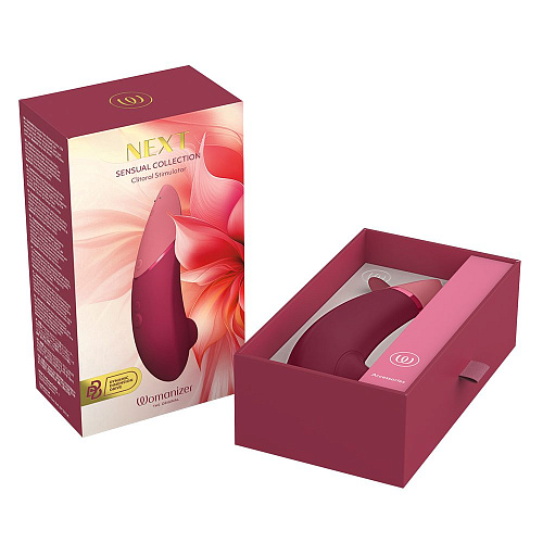Бесконтактный клиторальный стимулятор Womanizer Next, бордовый