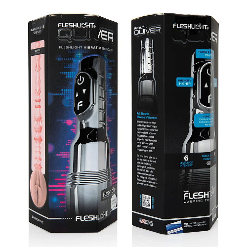 Мастурбатор-вагина с&nbsp;вибрацией и&nbsp;подогревом Fleshlight Pink Quiver