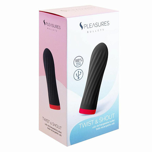 Вибропуля S&nbsp;Pleasures Twist&Shout, черная