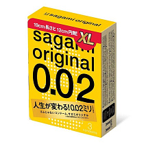 Ультратонкие полиуретановые презервативы Sagami Original 0.02 XL, 3 шт