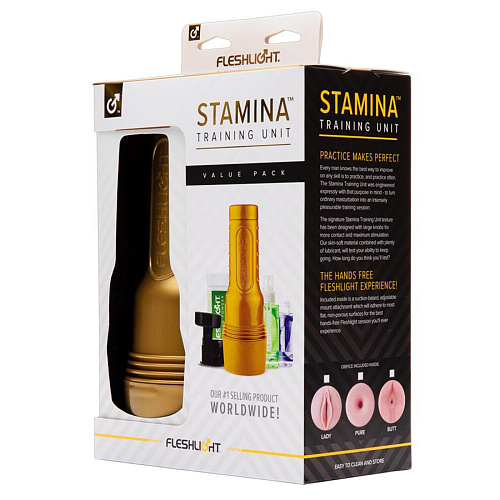 Мастурбатор-вагина для тренировки выносливости Fleshlight Stamina Training Unit с&nbsp;набором аксессуаров