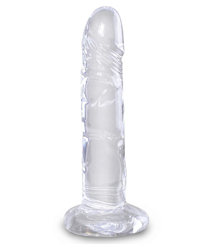 Прозрачный фаллоимитатор King Cock Clear 6, 18.4 см