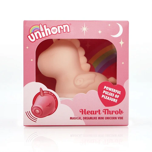 Вибратор для клитора Unihorn Heart Throb с пульсацией