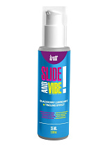 Стимулирующий лубрикант с ароматом ежевики и вибрацией Slide and Vibe, 35 мл