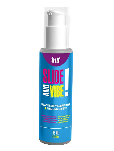 Стимулирующий лубрикант с ароматом ежевики и вибрацией Slide and Vibe, 35 мл