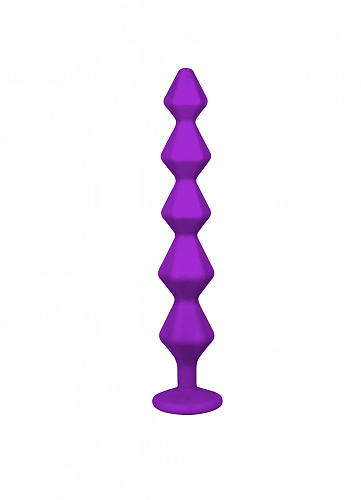 Анальная цепочка с кристаллом Lola Toys Emotions Chummy, фиолетовая