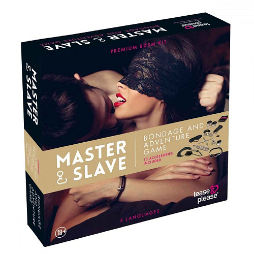 Эротическая игра для двоих Master & Slave Bondage Game, бежевый леопард