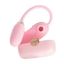 Вакуумный стимулятор с виброяйцом OTOUCH Louis Vibrate, розовый