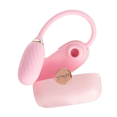 Вакуумный стимулятор с&nbsp;виброяйцом OTOUCH Louis Vibrate, розовый