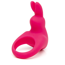 Эрекционное кольцо с вибрацией Happy Rabbit, розовое