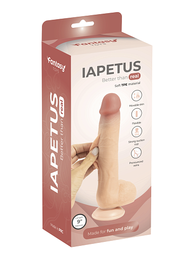 Ультра реалистичный фаллоимитатор Fantasy Toys Iapetus с подвижной кожей, 23 см