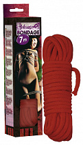 Веревка для связывания Shibari Bondage 7 м, красная