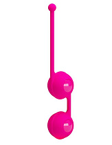 Вагинальные шарики со смещенным центром тяжести Pretty Love Kegel Tighten Up III, ярко-розовые