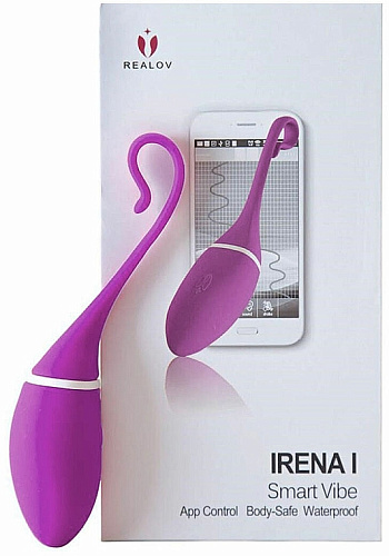 Виброяйцо с ДУ Realov Irena I, фиолетовое