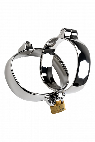 Металлические наручники Toyfa Metal, 7.5×9.5 см