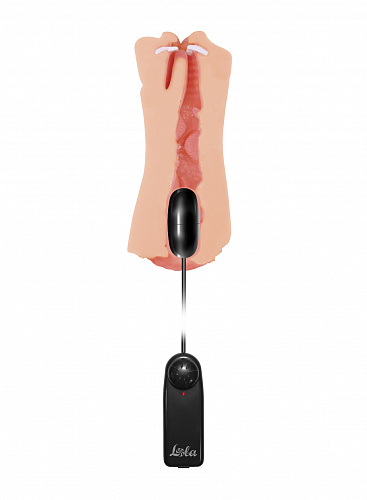 Реалистичный мастурбатор рот-вагина с вибрацией Lola Toys Satisfaction Lucky Charm