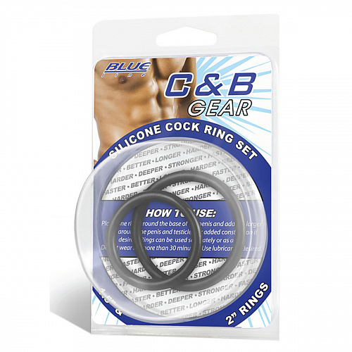 Комплект эрекционных колец Blue Line Silicone Cock Ring Set