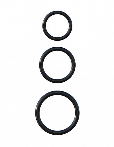 Набор эрекционных колец Silicone 3-Ring Stamina Set