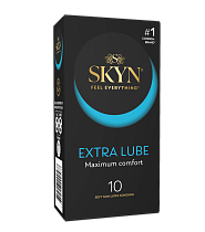 Гипоаллергенные презервативы с дополнительной смазкой Skyn Extra Lubricated, 10 шт