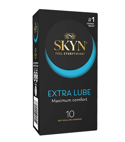 Гипоаллергенные презервативы с&nbsp;дополнительной смазкой Skyn Extra Lubricated, 10&nbsp;шт