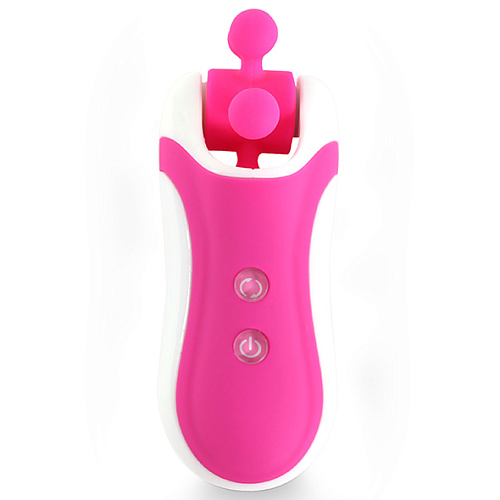 Подвижный вибростимулятор клитора с насадками FeelzToys Clitella, розовый