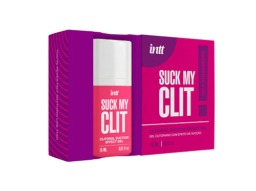 Жидкий вибратор Intt Suck my&nbsp;Clit Клубника, 15&nbsp;мл
