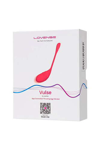 Интерактивное виброяйцо с ДУ Lovense Vulse, красное