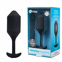 Большая вибропробка b-Vibe Vibrating Snug Plug 4, черная