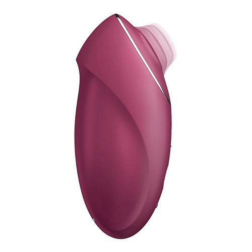 Мини-вибратор с пульсацией Satisfyer Tap & Climax 1, красный