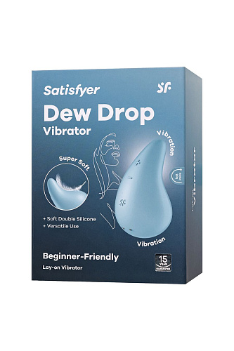 Клиторальный мини-вибратор Satisfyer Dew Drop, голубой