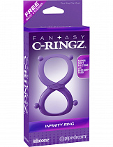 Двойное эрекционное кольцо с подхватом мошонки C-Ringz