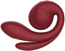 Инновационный тройной вибратор SVibe GIZI Pro, бордовый